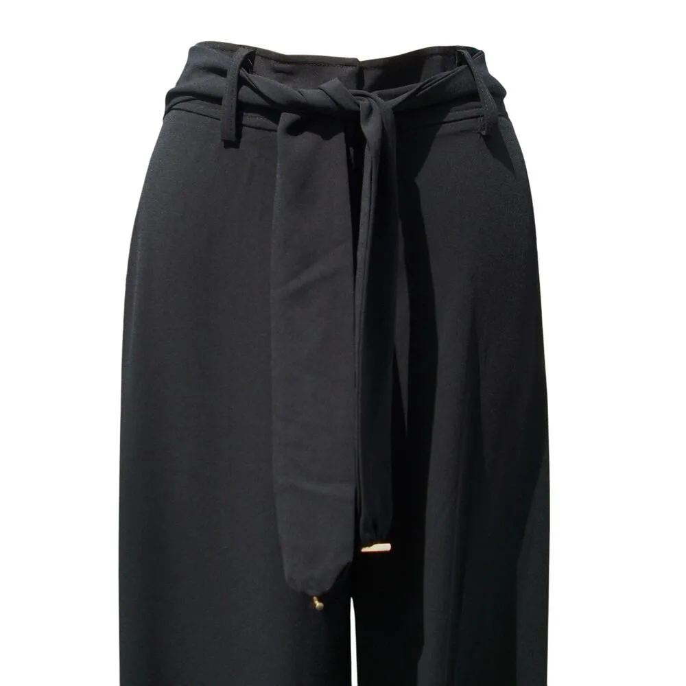 Cache Black Removable Self Belt Pant New Bottom 12" Splits Peek A Boo NWT $98 - Image 4