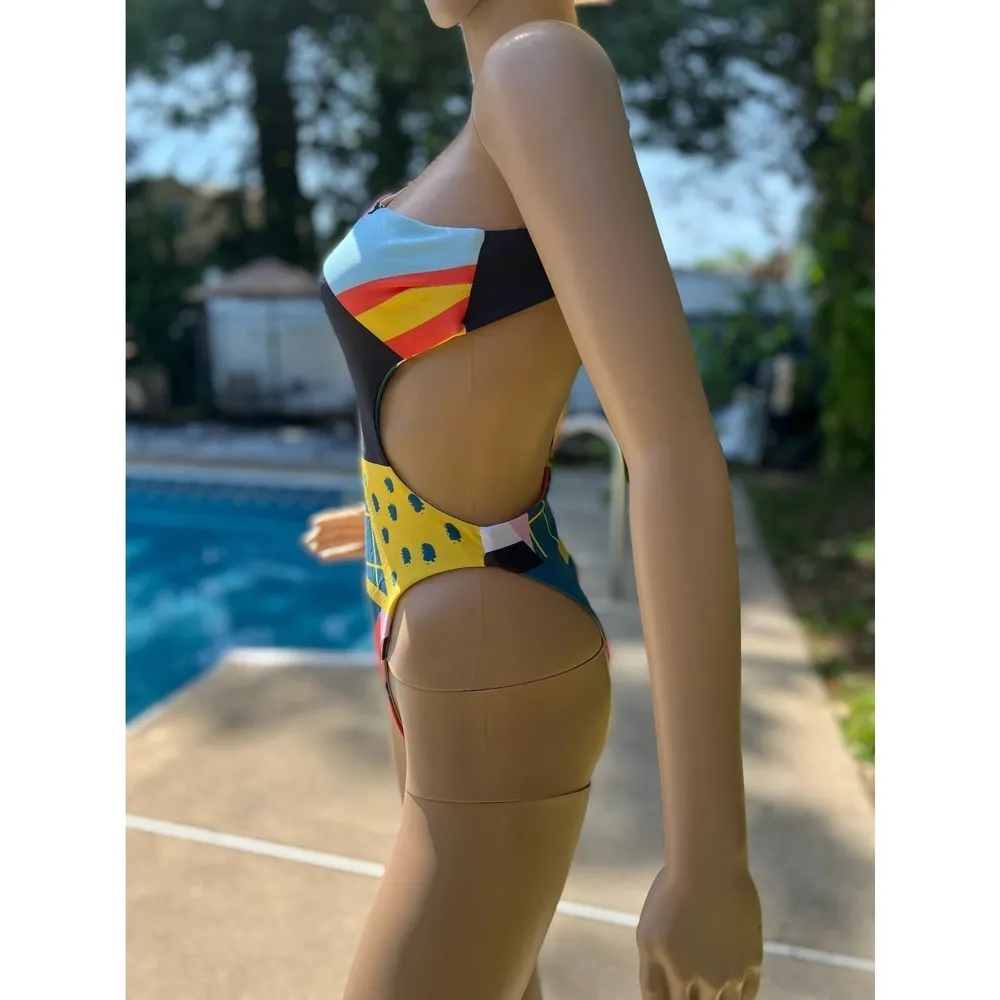 Monokini Brazilian Swimsuit White - Image 5