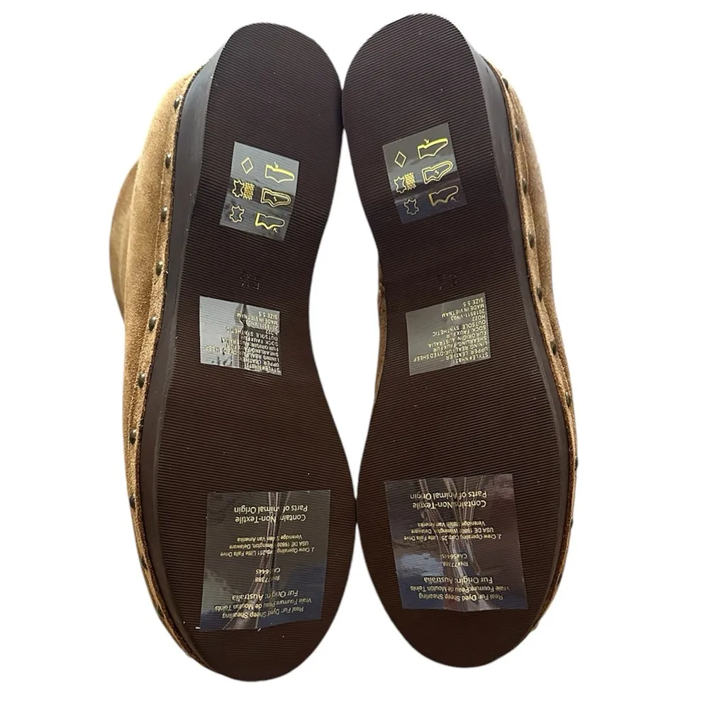 NIB  The Marceline Clog Boot in Shearling Toffee Size 5.5 - Image 7