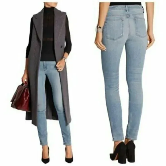 Denim X Alexander Wang skinny jeans light indigo fade - Image 2