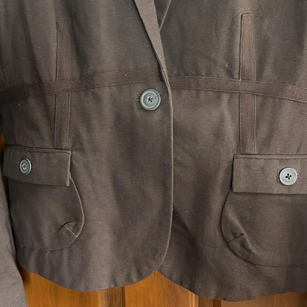 Cabi single button cinch back Brown Women's Blazer size 12 - Image 4