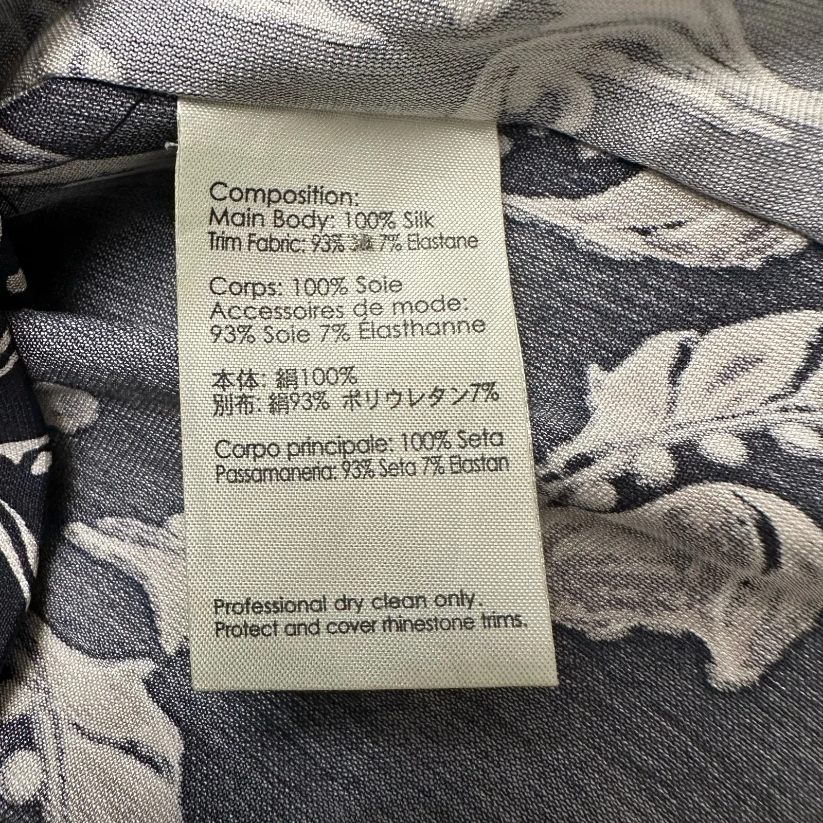 3.1 Phillip Lim Black and White Beaded Collar Long Sleeve Silk Dress Size 4 - Image 6