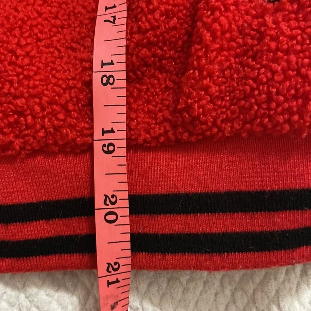 Miss Love  boutique bomber jacket Red teddy bear front pockets size small. - Image 8