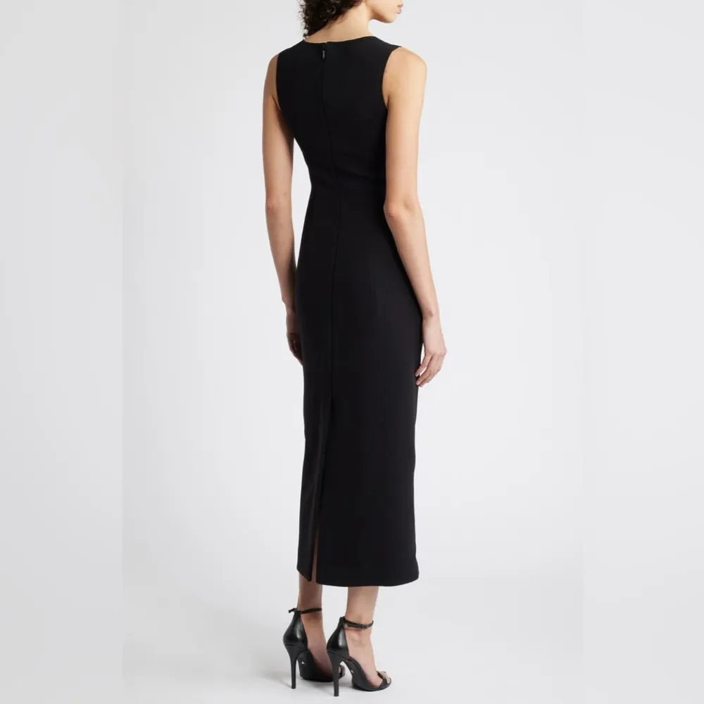 Acler Warfield Midi Black Dress Size 10 - Image 2