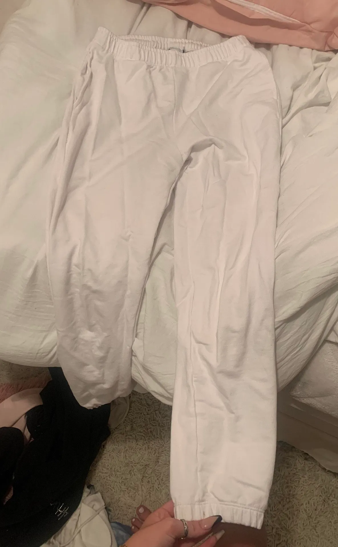 White sweats crystal detailing - Image 2