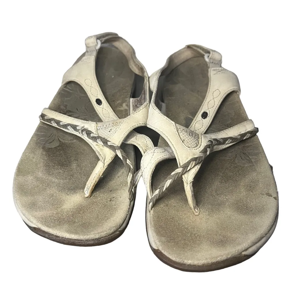 Merrell Steela Bloom Silver Birch Toe Ring Back Strap Sandals 8US/39EUR - Image 3