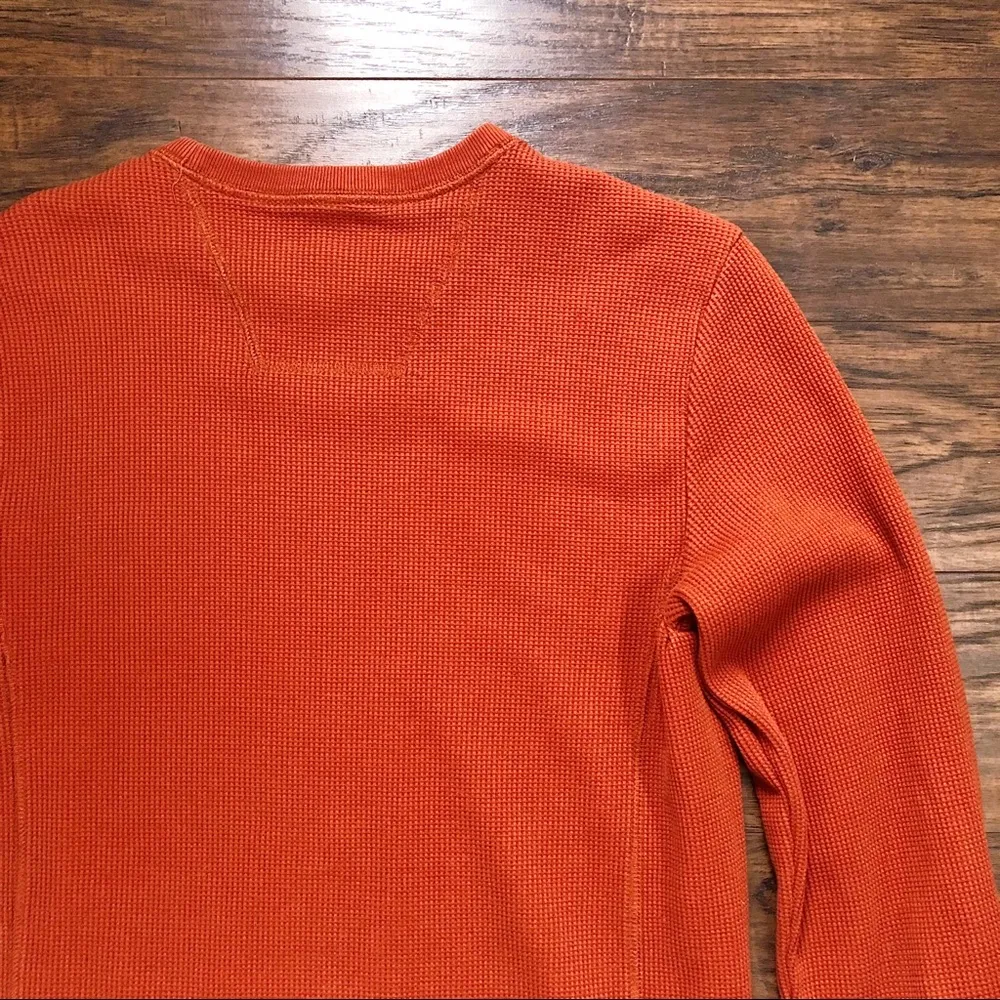Timberland • vintage orange waffle knit thermal tee men’s slouchy oversized - Image 7