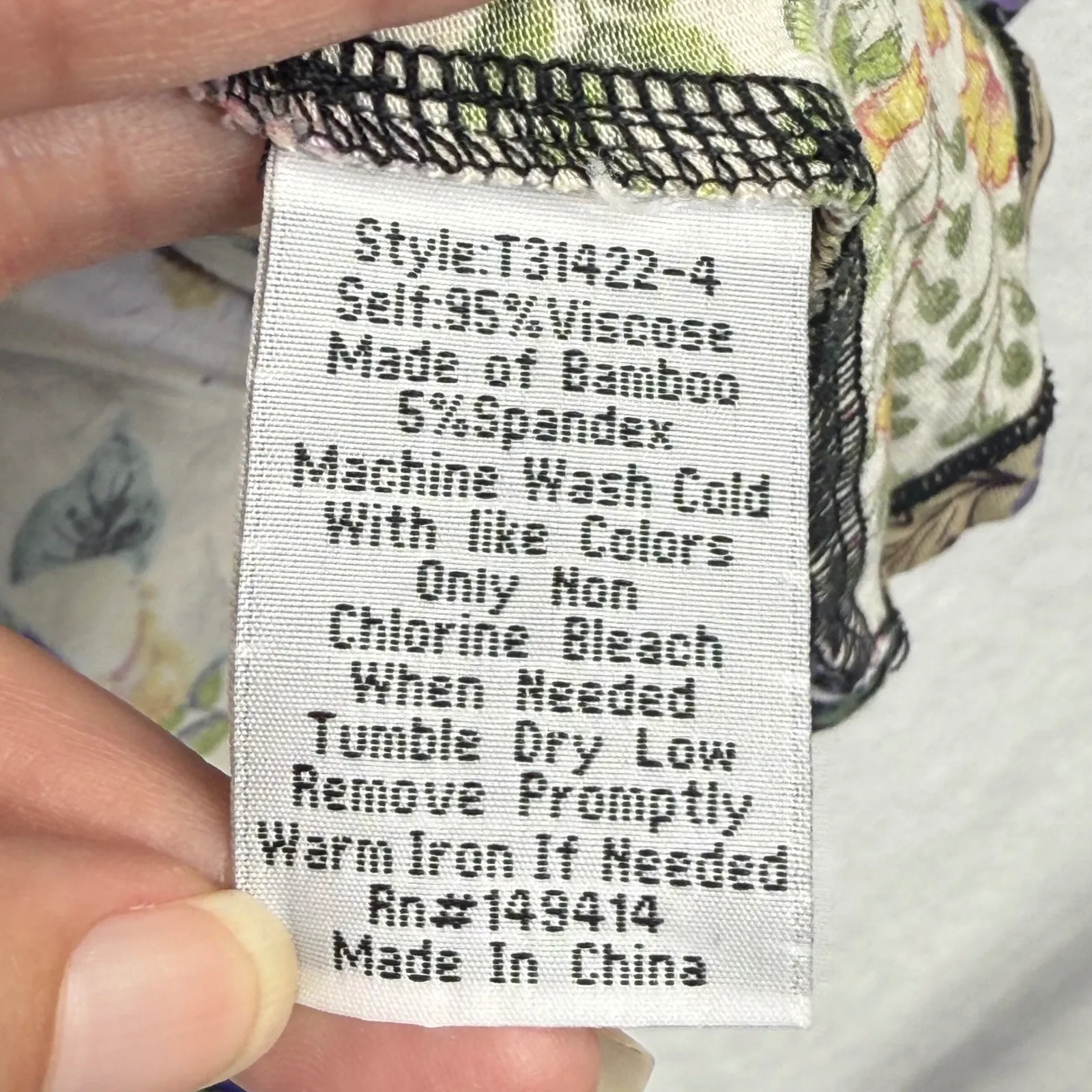 JOHNNY WAS Los Angeles Patchwork Floral Print Short Sleeve Midi Dress XL - Image 6