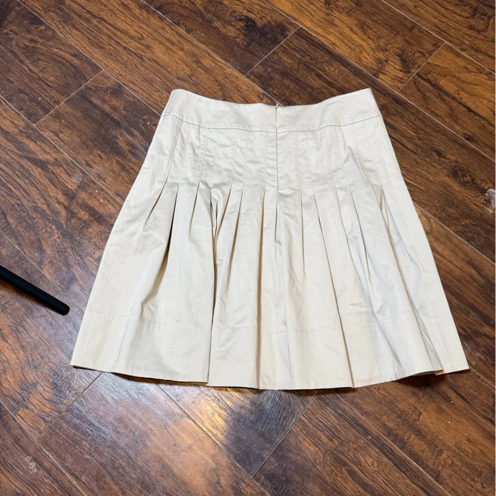 Akris Punto Khaki Drop Waist Pleated Skirt NWT Size 12 - Image 12
