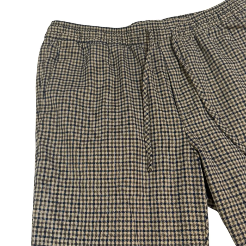 H&M Women's Black & Brown Checkered Drawstring Trousers - Image 4