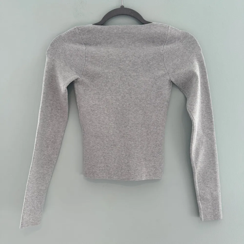 Good American  Ribbed Square Neck Long Sleeve Top - Image 2