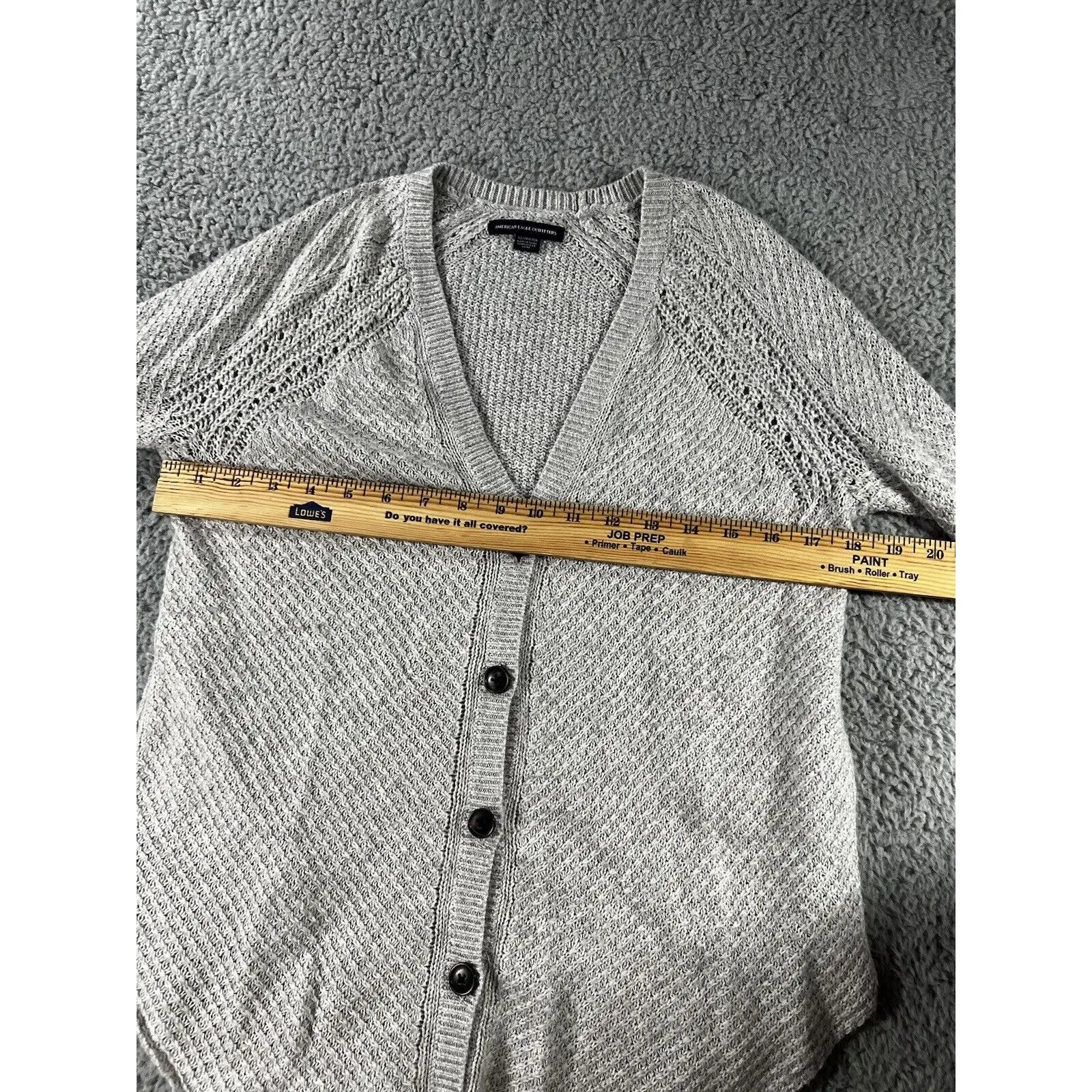 America Eagle Cardigan Sweater Women‎ XS Button Knit Lagenlook Preppy Nautical - Image 7
