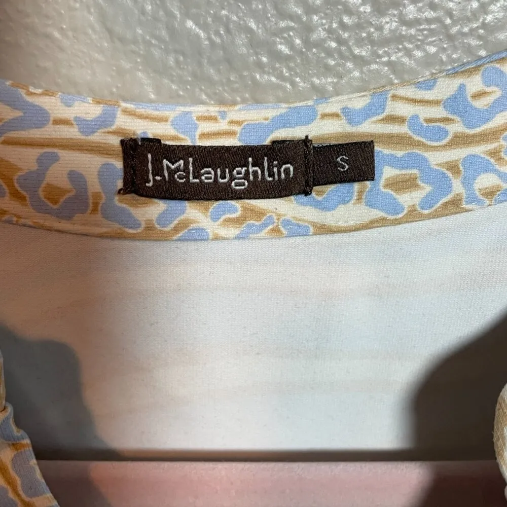 J McLaughlin Boca Tunic Top Small Sandstorm Catalina Cloth Coastal Preppy Beach - Image 9