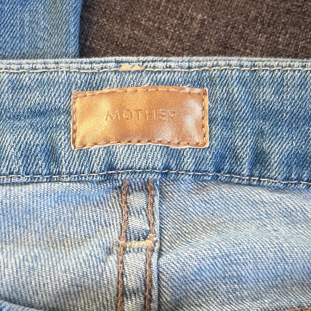 MOTHER Light Blue Straight Leg Jeans "The Looker" size 25 - Image 4