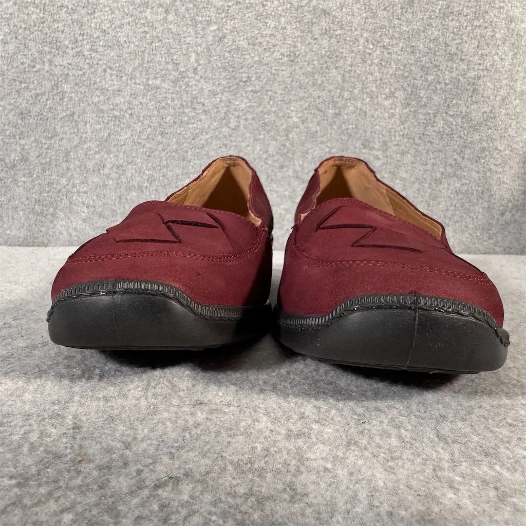 Hotter Havana Women's Size 8 Burgundy Nubuck Suede Slip - Image 14