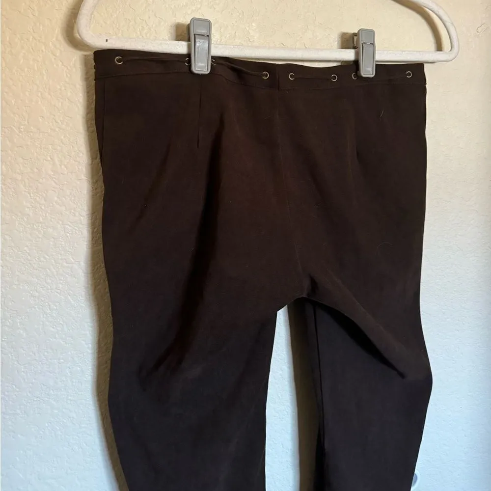 Vintage Y2K Faux‎ Cowgirl Low Rise Super Flare Pants Sz 7 Tall Tied - Image 6