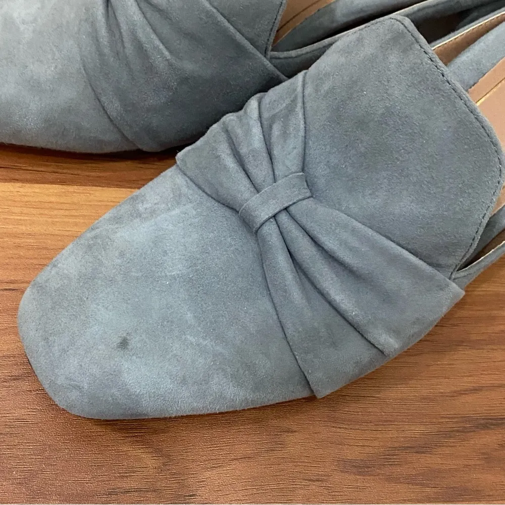 VIONIC Plaza Presley Bow Gray Suede Heeled Mules Slip On Women’s Shoes Size 7.5 - Image 11