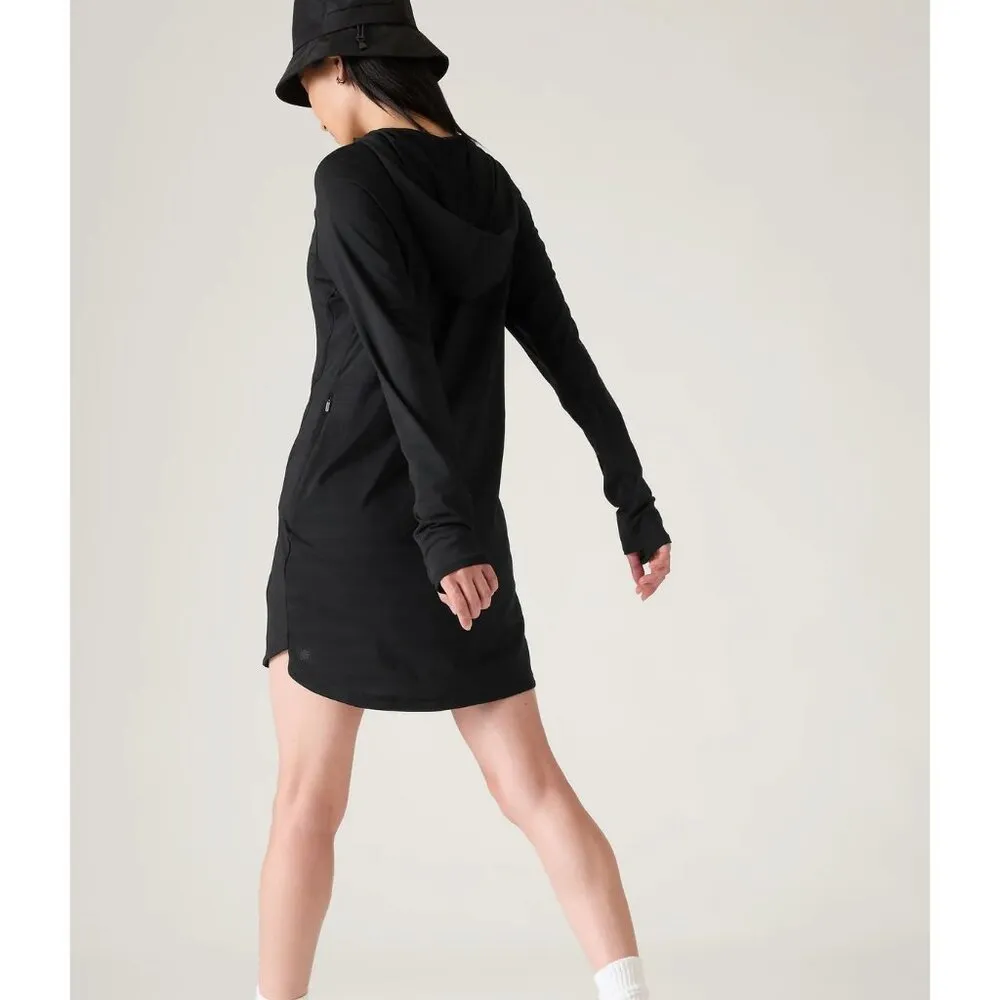 New Athleta Pacifica Shores Hooded Coverup XS Black - Image 3