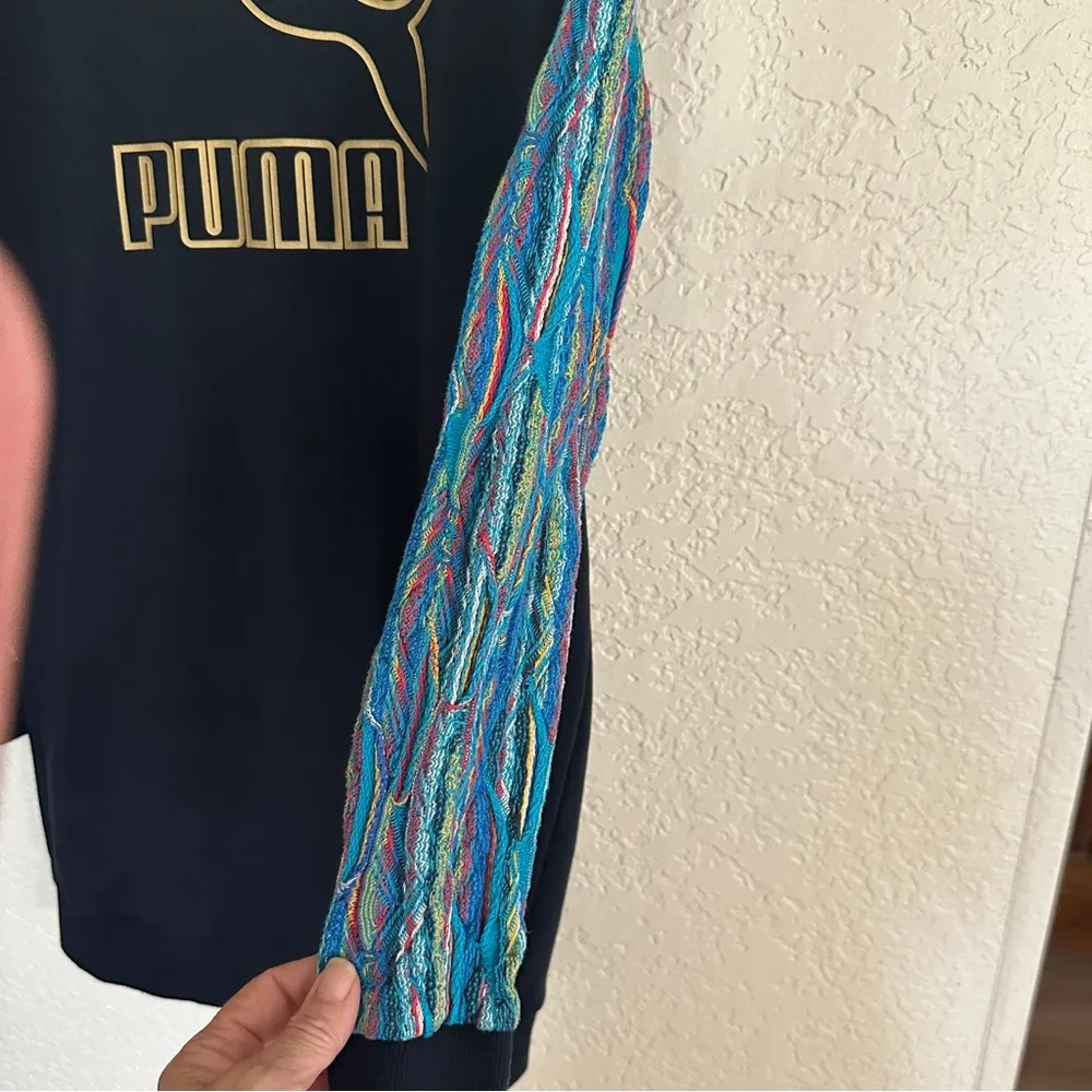 PUMA COOGI Sweatshirt Long Sleeve Shirt Black Dress - Women's Size XS Multicolor - Image 7