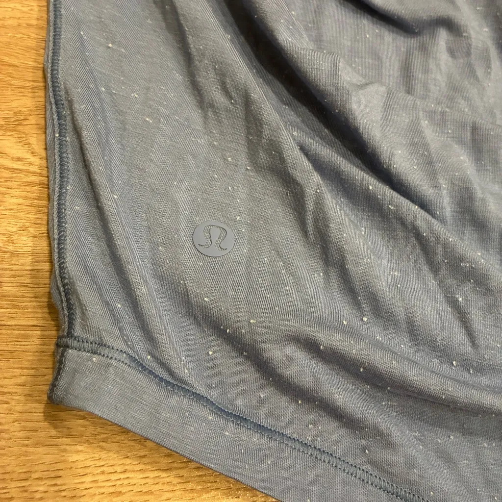 Lululemon Women’s Get Set Short Sleeve Shirt Tempest Blue White Size S - Image 6