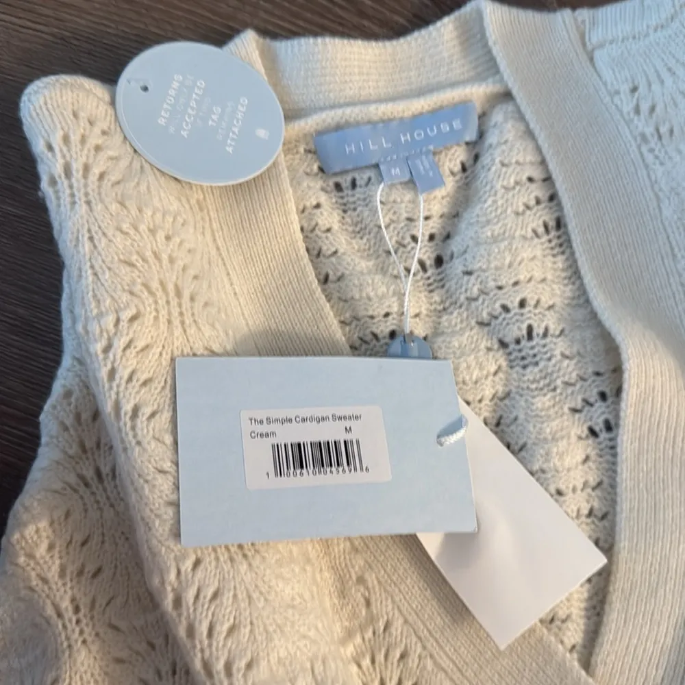 New Hill House Home The Grandpa Cardigan in cream merino wool Size M - Image 6
