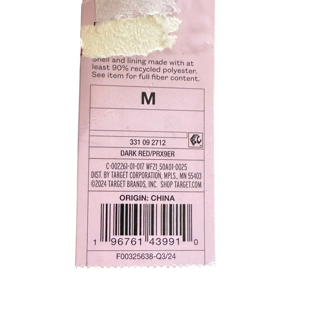 Wild Fable Ruched Velvet Strapless Midi Dress Deep Red Thigh Slit Size M NWT - Image 5