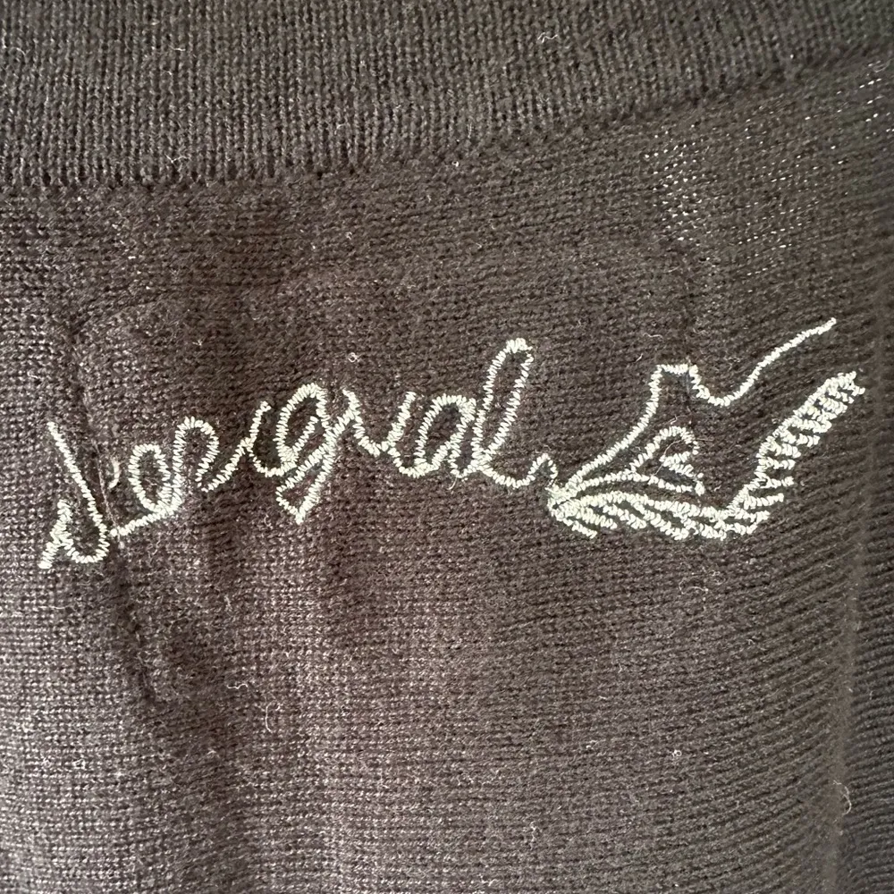 Desigual Loves Knitwear Art Deco Floral Exotic Bird Side Tie Unique Sweater XL - Image 6