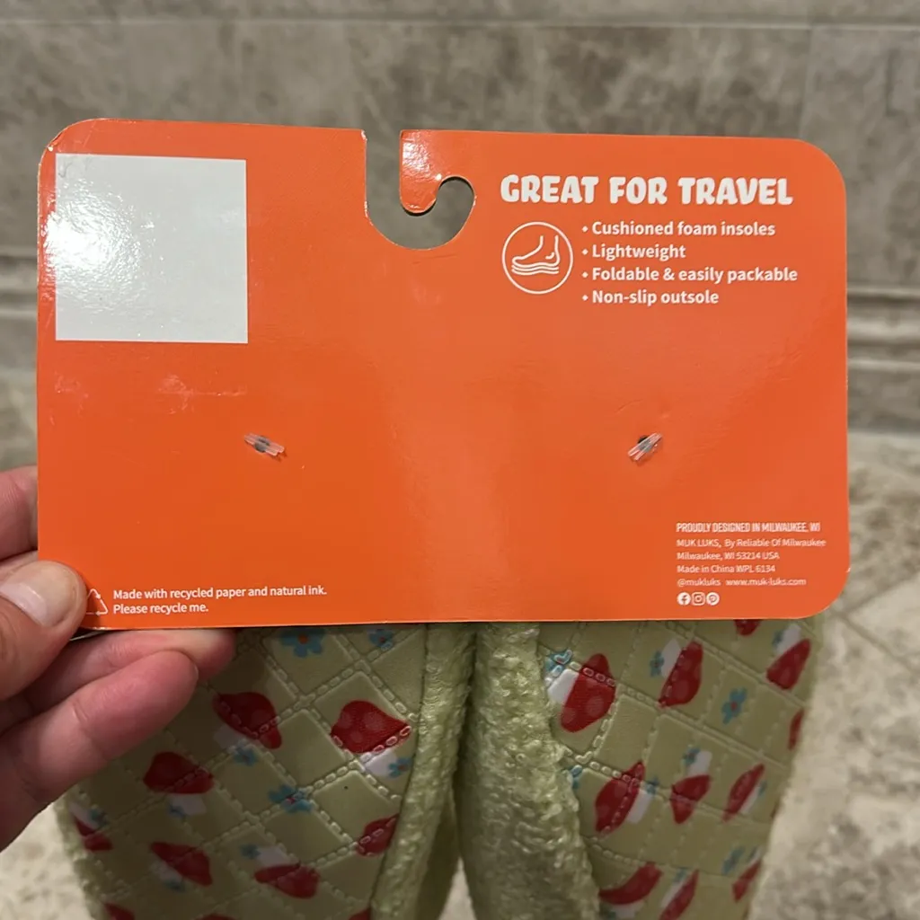 Muk Luks Ballerina Slippers NEW Lime Mushroom Green Size undefined - Image 10