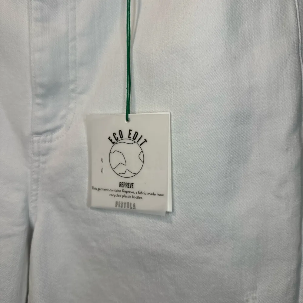 Pistola LENNON HIGH RISE CROP Boot Cut Jeans Raw Hem White sz 31 NWT - Image 7