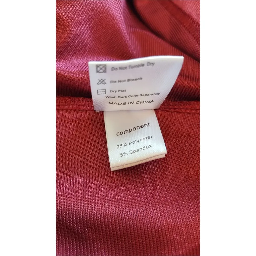 Timeson Women elegant Burgundy 3/4 Sleeve V - Image 7