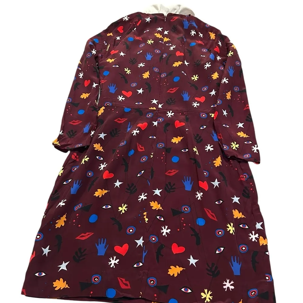 SANDRO Roxana printed silk dress - Image 2