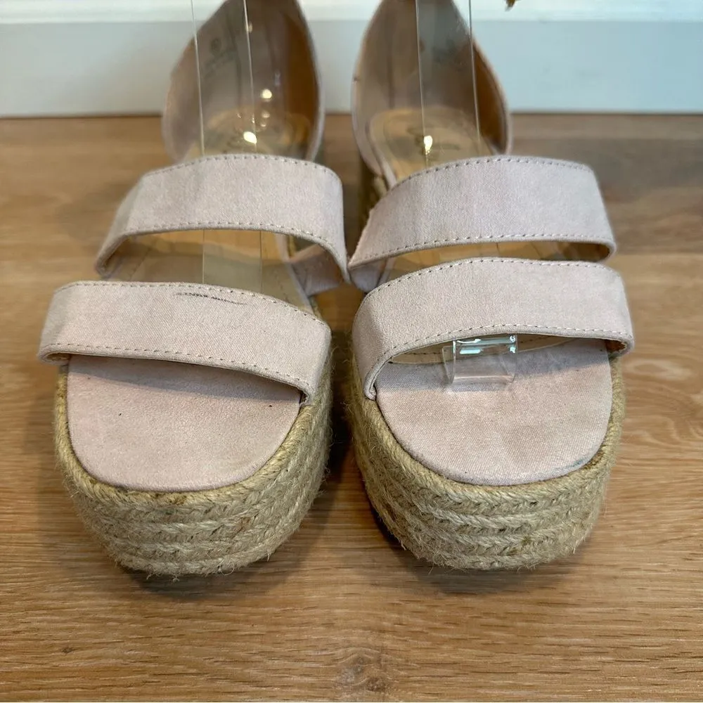 Lulus Suede Powder Blush Espadrille Sandals - Image 6