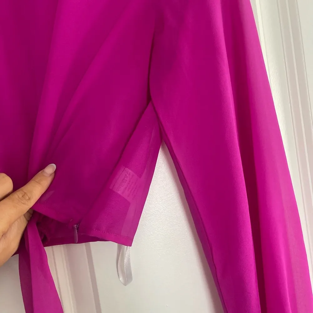 Sheer Superdown Tie Front Top - Image 8