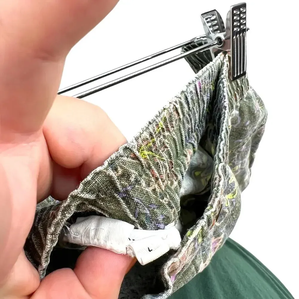 Anthropologie Classic Seamed Joggers Pants Floral Linen Blend‎ Green Size Large - Image 12