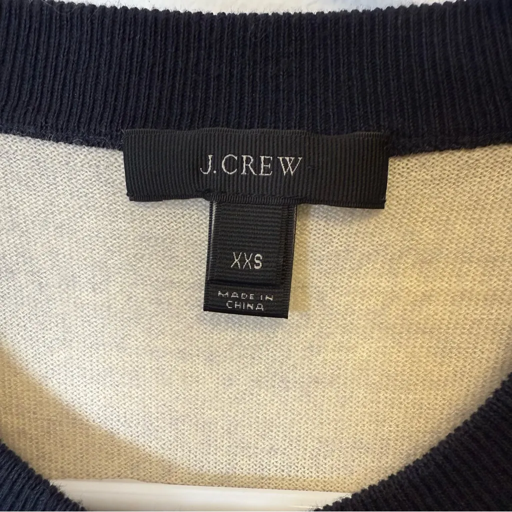 J.Crew Cotton Merino Wool Blend Crewneck Cardigan Sweater Women’s Size XXS - Image 8