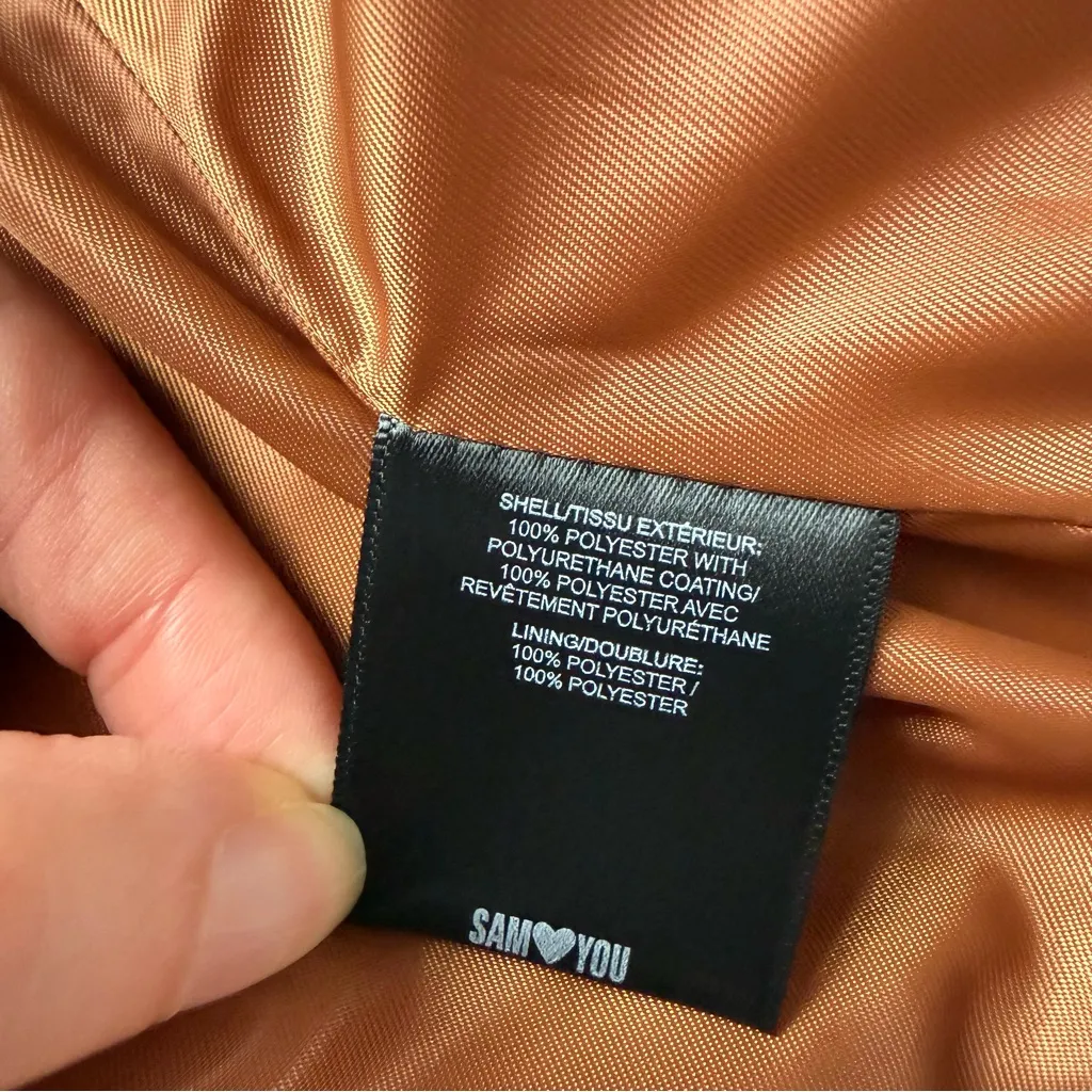 New Sam Edelman women’s faux leather brown jacket medium - Image 4