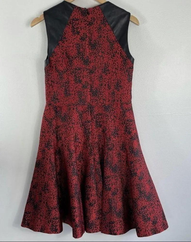 Jason Wu jacquard and leather flounce Dress 8 - Image 6