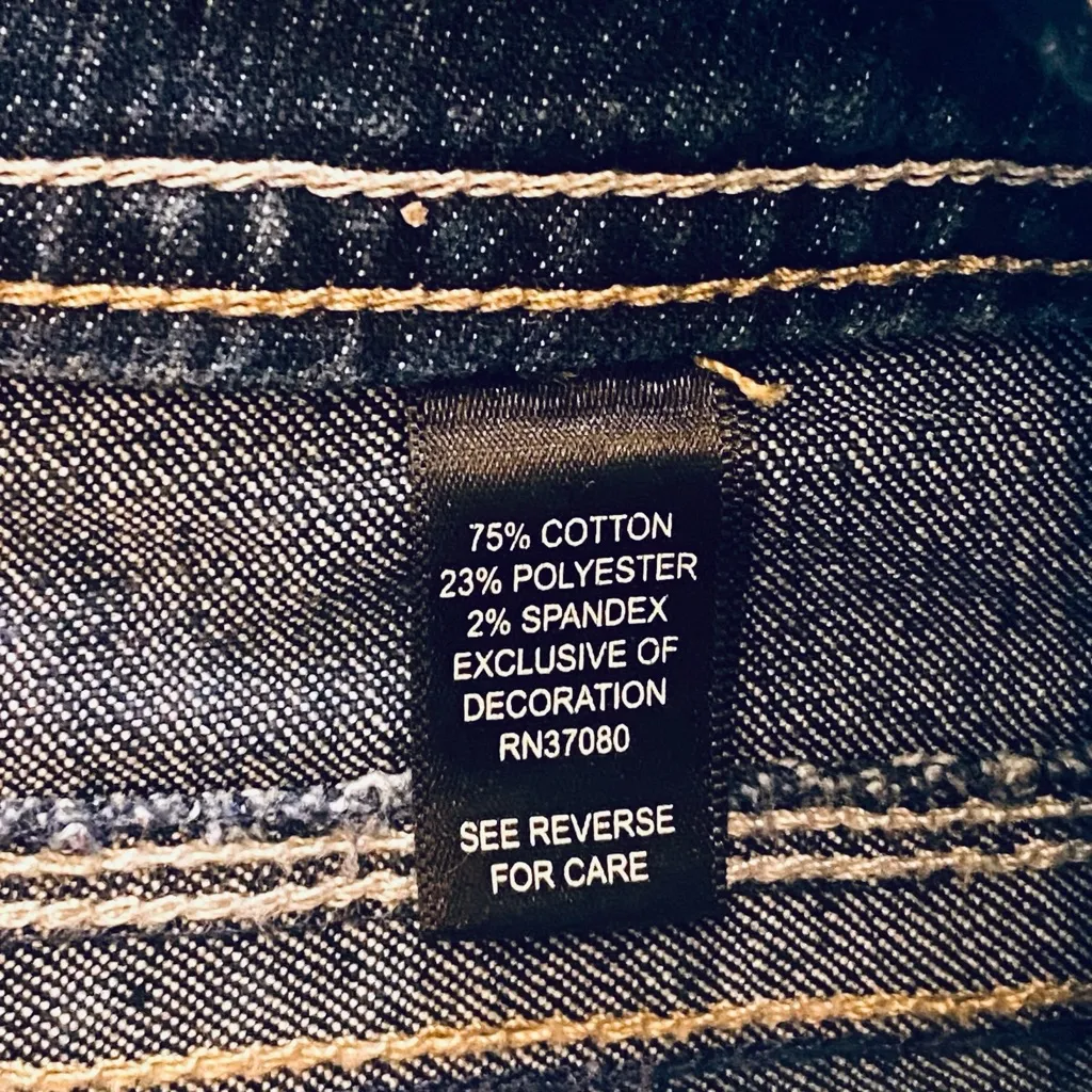 Cato Premium Classic Dark Blue Jeans with Embroidery Detail Size 6 - Image 6