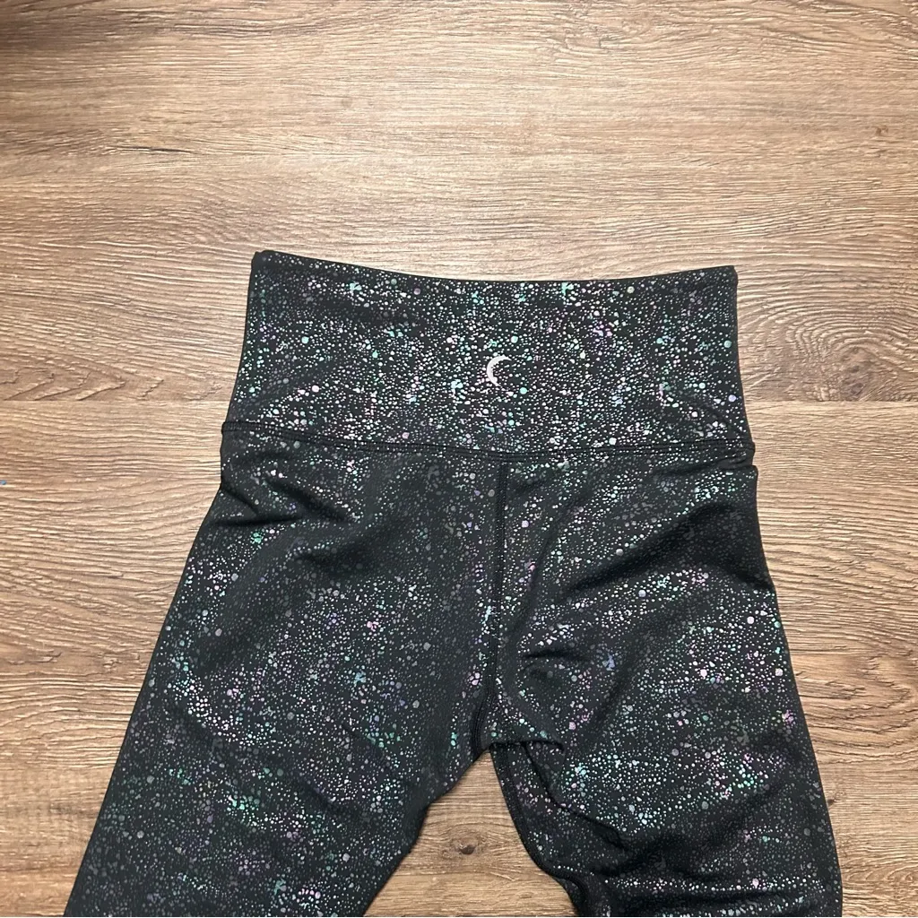 ZYIA Black Rainbow Splatter Leggings Pocket Light n Tight Hi Rise Size 0 - Image 3