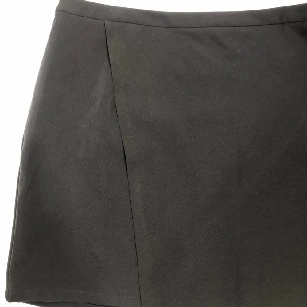 Nordstrom Black Asymmetrical Wrap Mini Skirt - Image 4
