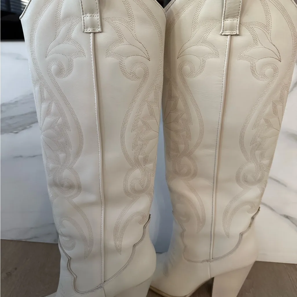 Steve Madden Lasso Boots – Bone | Knee-High Western - Image 9