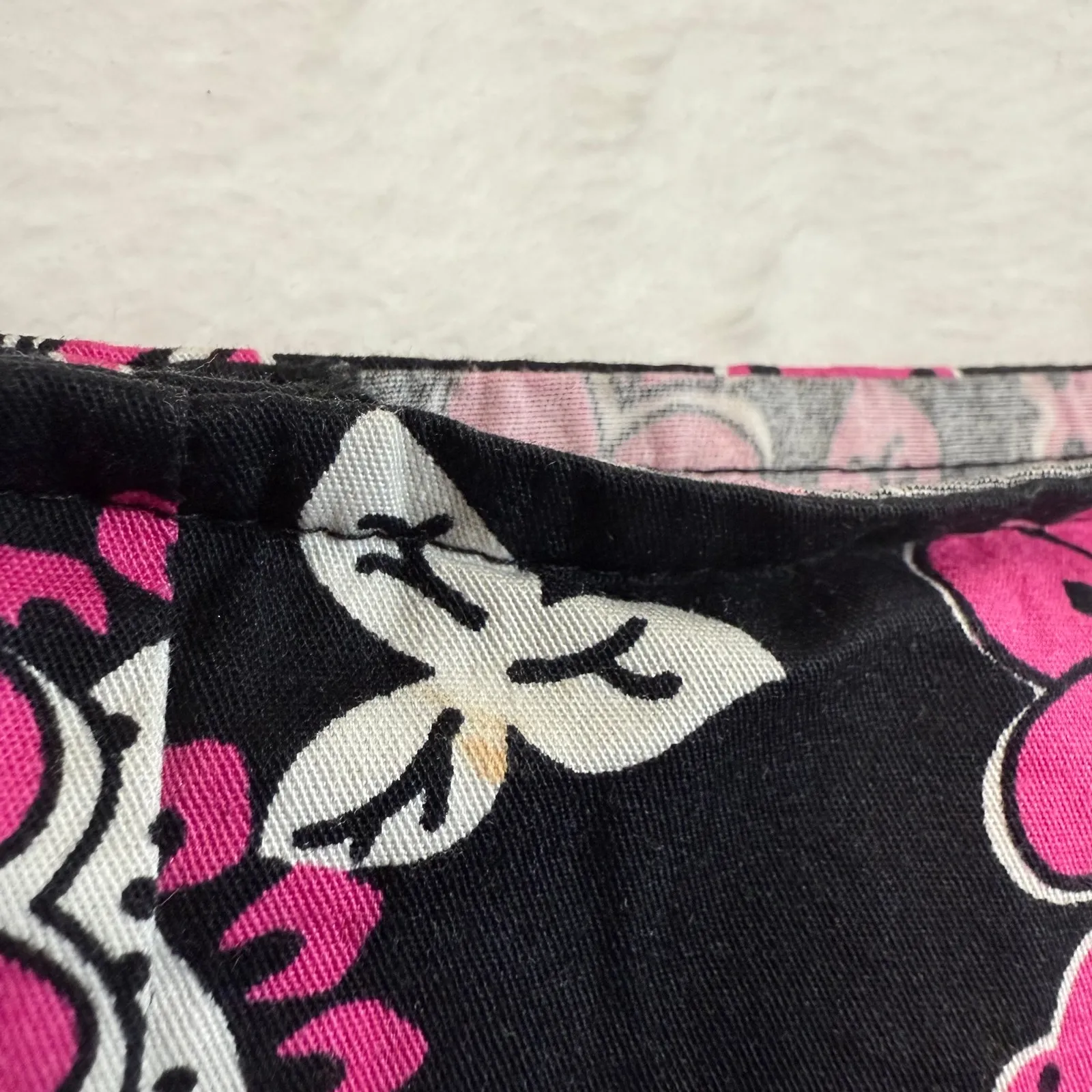 Metrostyle 10 Black Pink‎ Paisley Mini Skirt Y2K Mod Stretch Floral Print Pink - Image 5