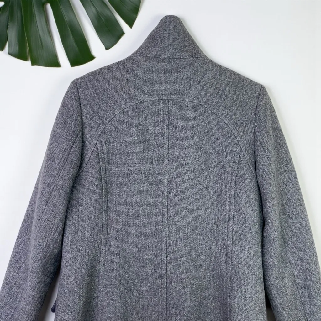 Cole Haan Signature Wool Blend Melton Coat in Heather Grey - Image 8