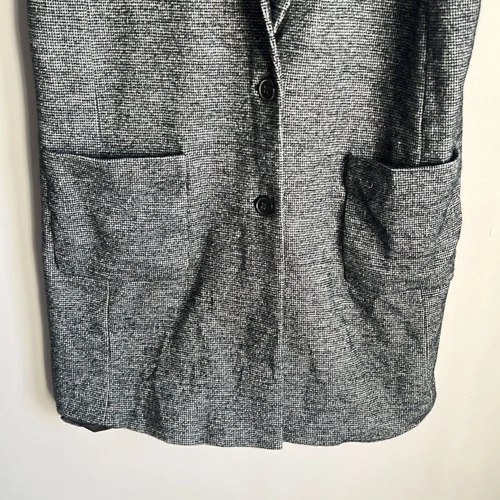 J. McLaughlin Black/White Houndstooth Wool Blend Cate Blazer Vest - Image 4