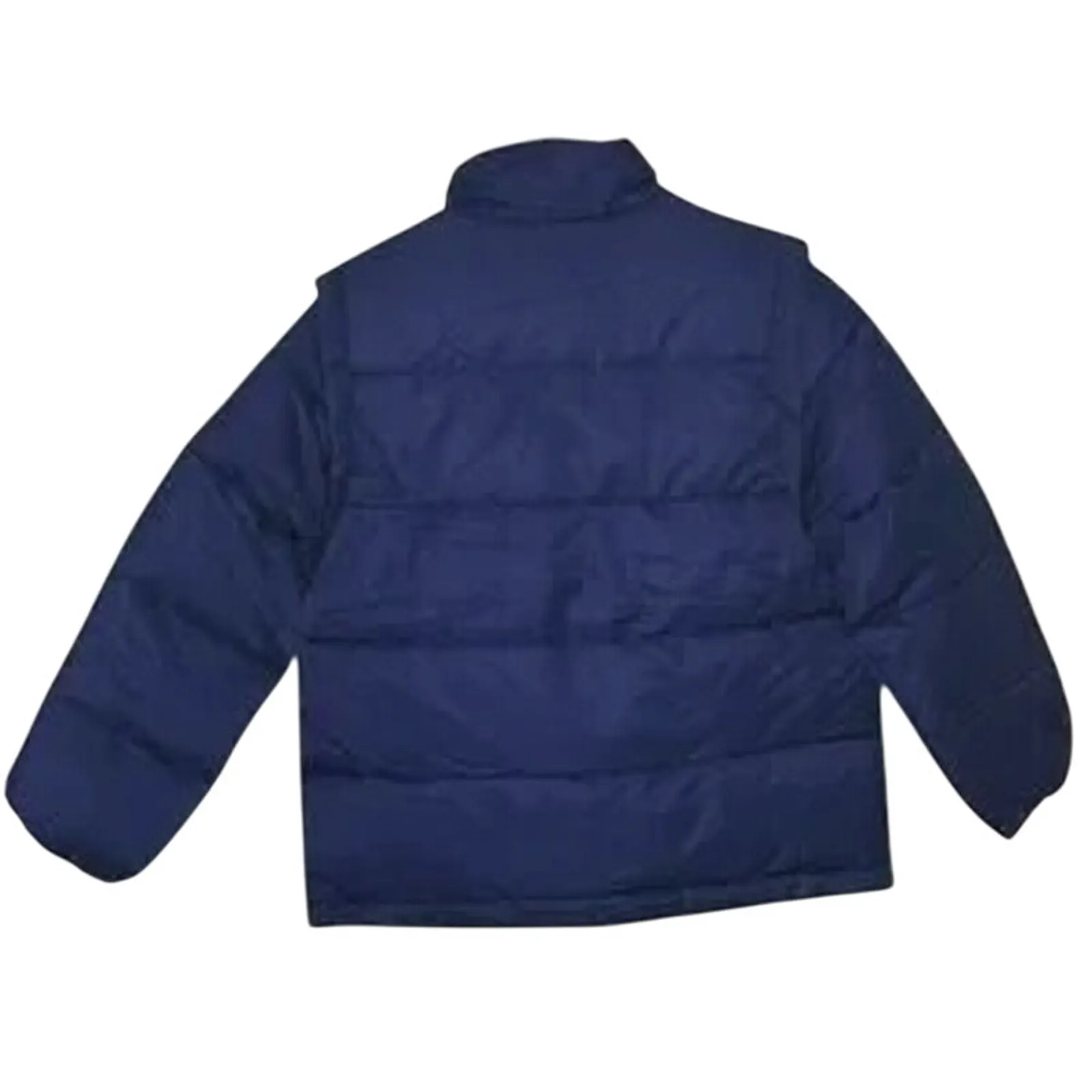 NWT WeWoreWhat Long Sleeve Zip Off Sleeve Puffer Jacket Vest Zip Up Navy Blue S - Image 5