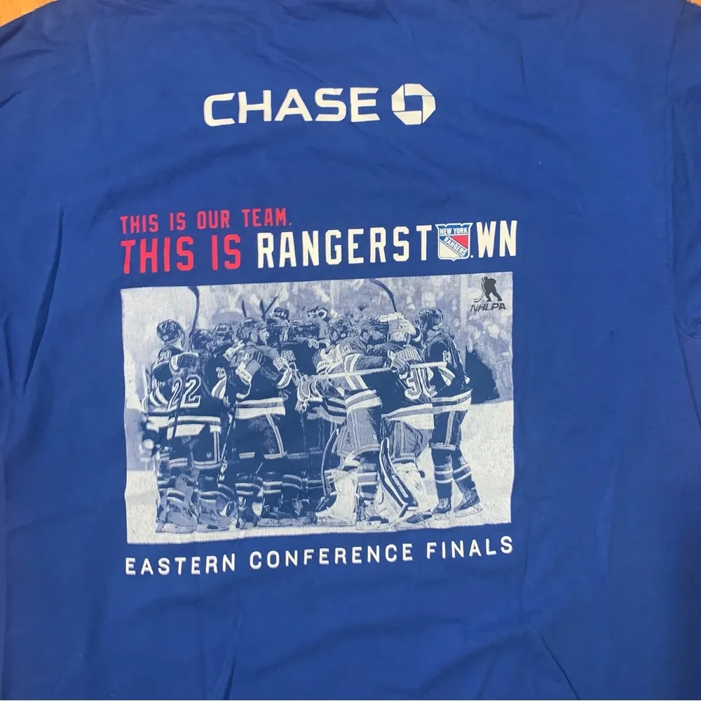 New York Rangers Blueshirts Rangertown Eastern Conference Finals Shirt XL - Image 3