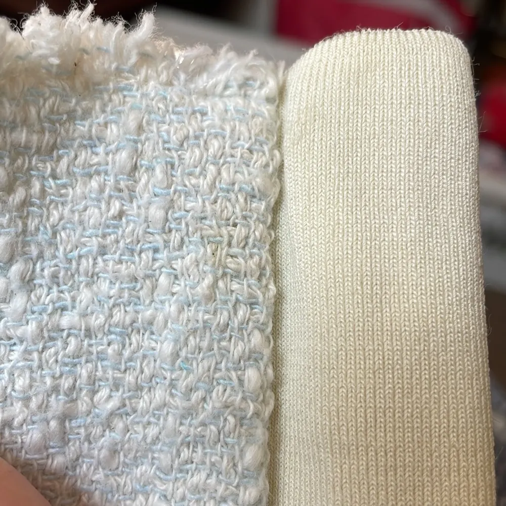 REBECCA TAYLOR COMBO TWEED JACKET IN CELESTE Light Tweed Jacket Academia - Image 11