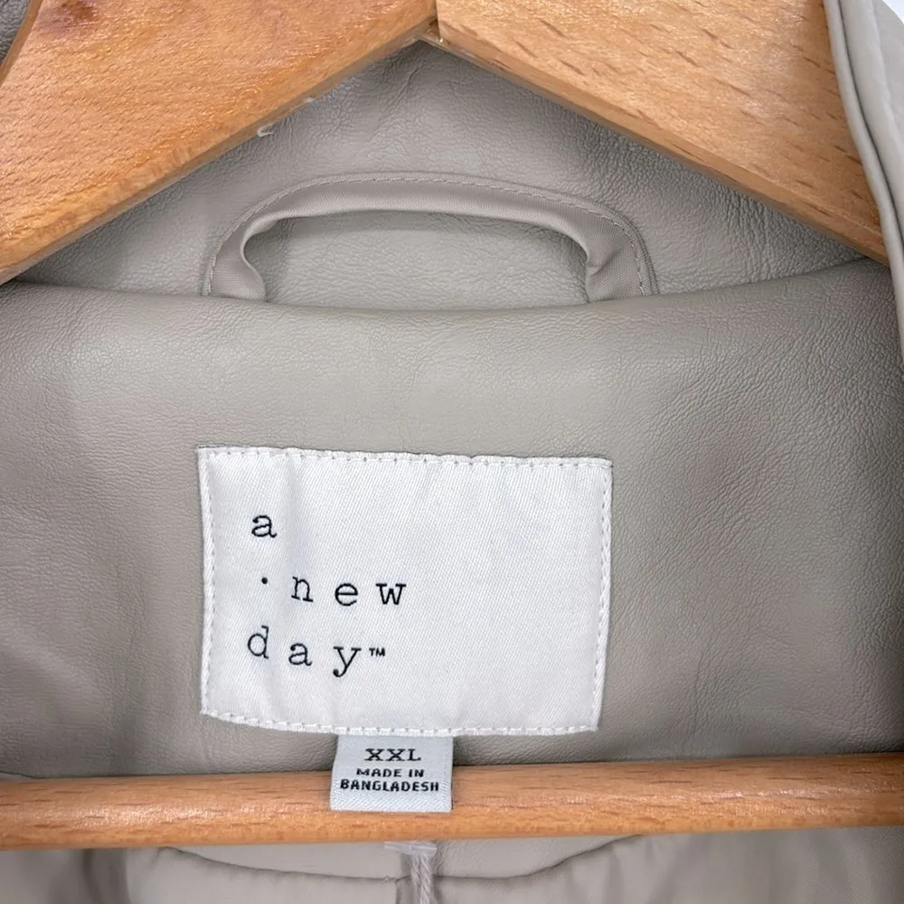 A New Day Anorak Faux Leather Jacket with Belt Women’s Size XXL NWT! - Image 5