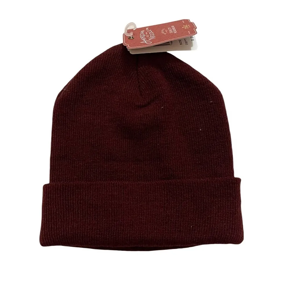 American Needle Red Knit Beanie Hat NWT - Image 2