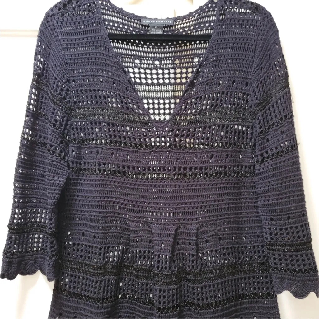 Grace Elements Black Knit Swim Cover-Up - Image 6